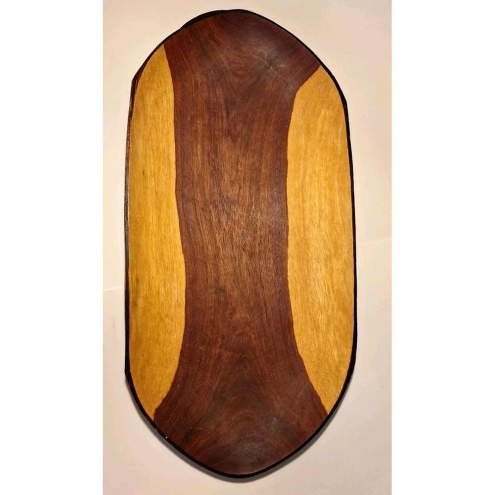 Handmade Wood Console Bowl One Piece Two-toned 26" X 12" Large